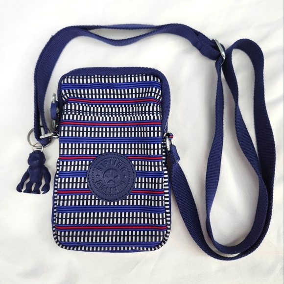 Kipling Live Light Crossbody Bag Small Multi-Colored Blue Charm Adjustable Strap - Picture 1 of 5